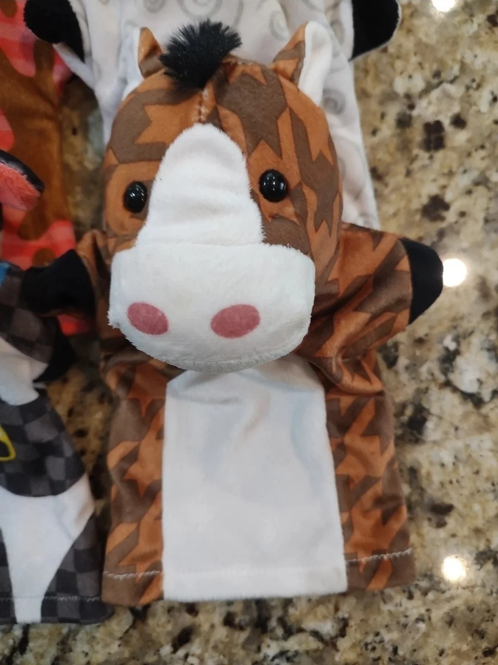Melissa And Doug Farm Animal Hand Puppets Pig Cow Horse Sheep Education Lot Of 4